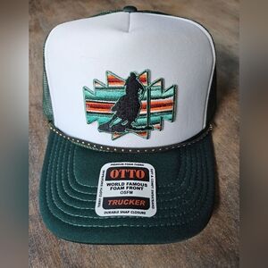NWT OTTO Hunter Green Mesh Snapback Hat Horse Pole Bending Embroidered Patch
